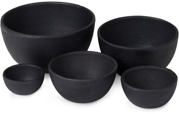 Simple Cast Iron Bowl - Set of 5 - HORNE