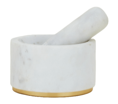 Simple Marble Mortar + Pestle - Hawkins New York - Kitchen Tools - HORNE
