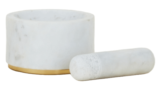 Simple Marble Mortar + Pestle - Hawkins New York - Kitchen Tools - HORNE