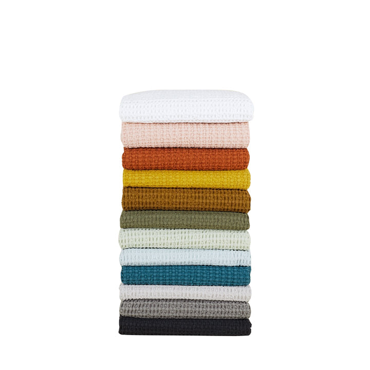 Simple Waffle Towels - Hawkins New York - Bath - Washcloth - White - HORNE