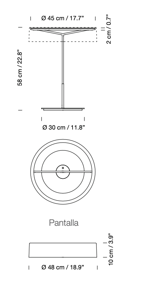 Sin Table Lamp - Large - Santa & Cole - Table + Task - White Grey - White Opal Methacrylate - HORNE