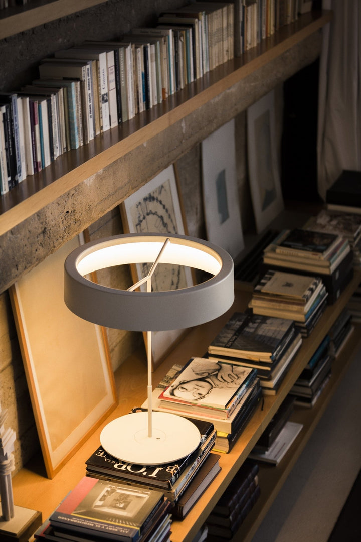 Sin Table Lamp - Large - Santa & Cole - Table + Task - White Grey - White Grey Aluminum - HORNE