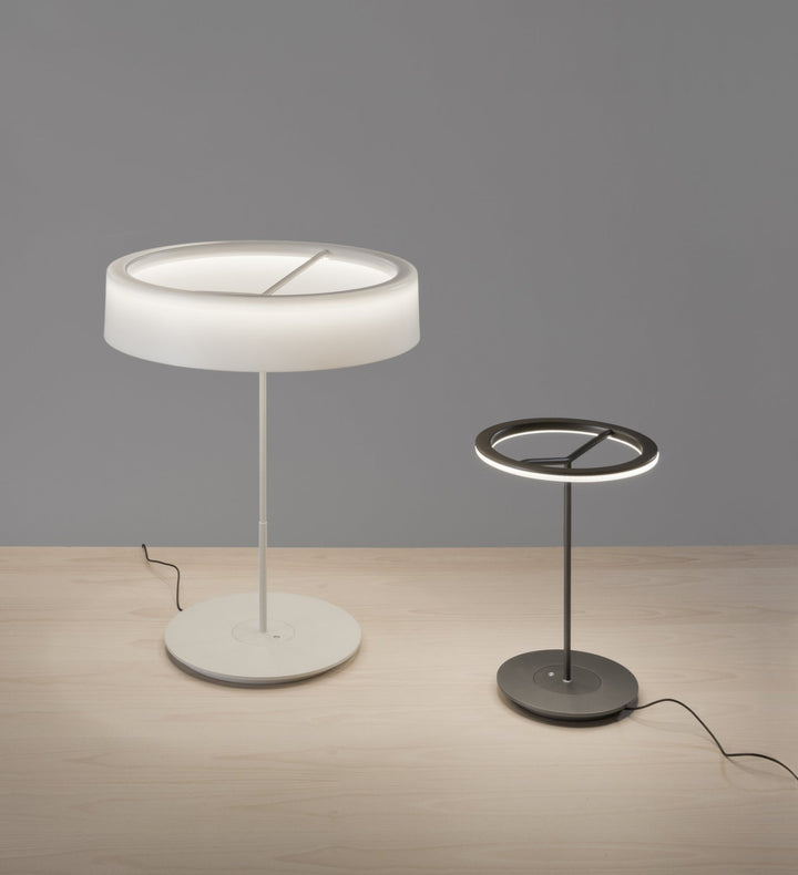 Sin Table Lamp - Large - Santa & Cole - Table + Task - White Grey - White Grey Aluminum - HORNE