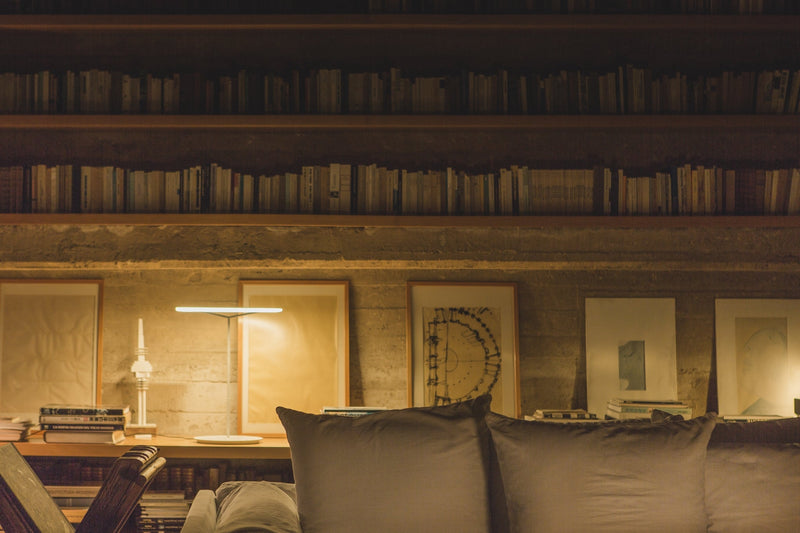 Sin Table Lamp - Small - Santa & Cole - Table + Task - White Grey - White Grey Aluminum - HORNE