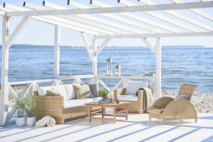 Sixty 3 - Seater Sofa Exterior - Sika Design - Outdoor Furniture - ArtFibre Natural - Sunbrella Sailcloth Seagull - HORNE
