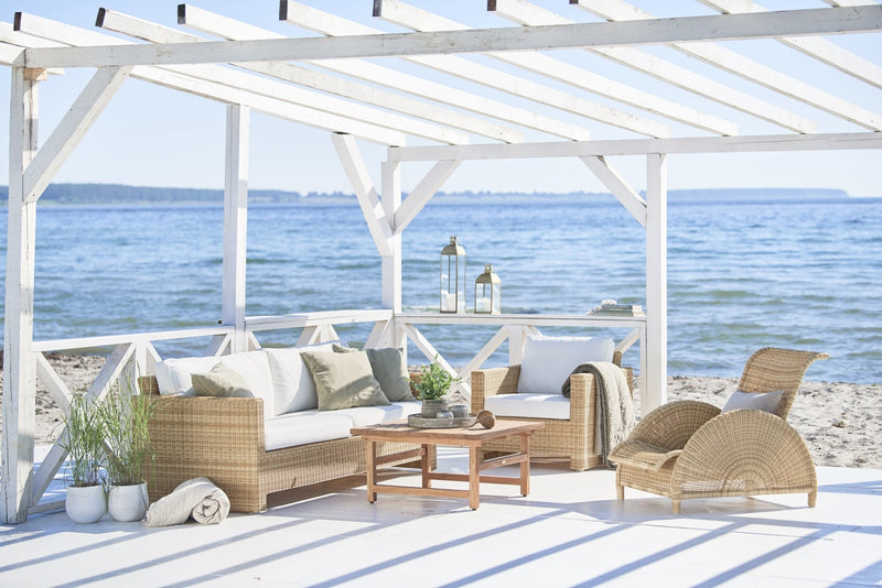 Sixty Lounge Chair - Exterior - Sika Design - Outdoor Furniture - Antique - Sunbrella Sailcloth Seagull - HORNE