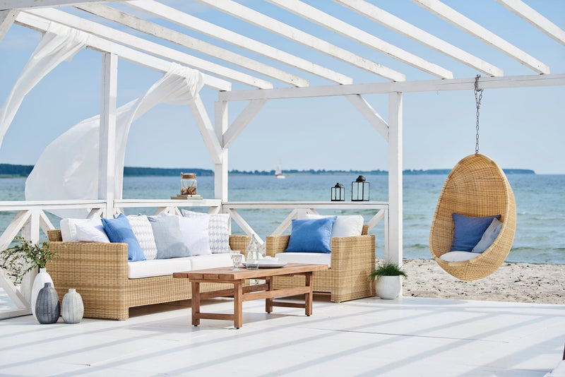Sixty Lounge Chair - Exterior - Sika Design - Outdoor Furniture - Antique - Sunbrella Sailcloth Seagull - HORNE