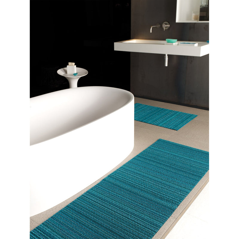 Skinny Stripe Shag Rug - Chilewich - Rugs - Turquoise - Doormat - HORNE