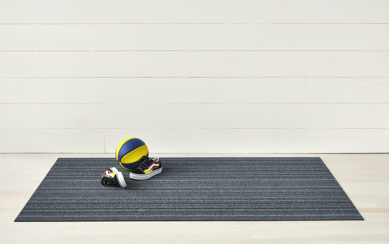 Skinny Stripe Shag Rug - Chilewich - Rugs - Turquoise - Doormat - HORNE