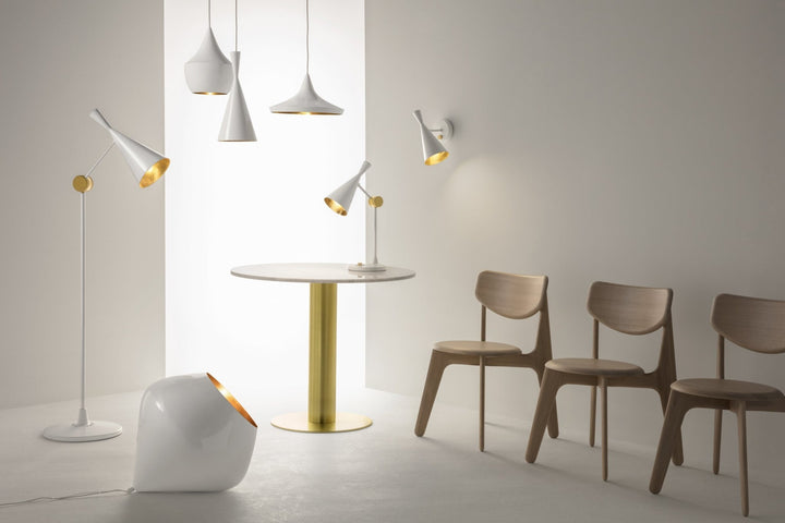 Slab Dining Chair - Tom Dixon - Chairs - Natural Oak - Black Leather - HORNE