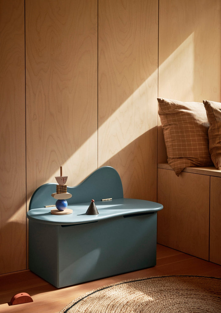 Slope Storage Bench - Ferm Living - Shelving - Storm - HORNE