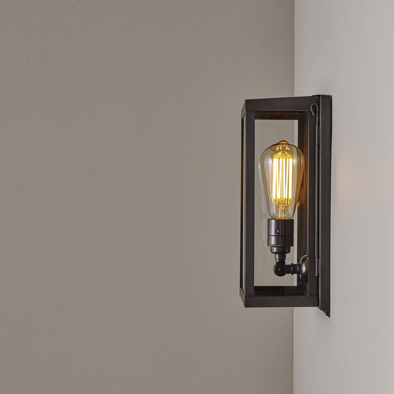 Small Box Wall Light With Internal Glass
