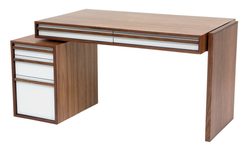 Small Walnut Writing Desk with Drawers by Artless