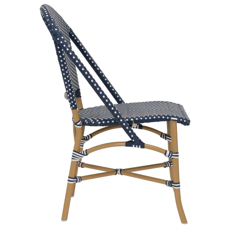 Sofie Outdoor Dining Side Chair - Sika Design - Outdoor Furniture - Navy / White Dots - HORNE