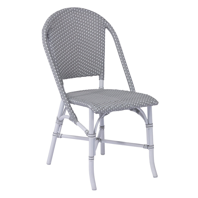 Sofie Side Chair AluRattan - Sika Design - Chairs - White - Navy Blue / White Dots - HORNE