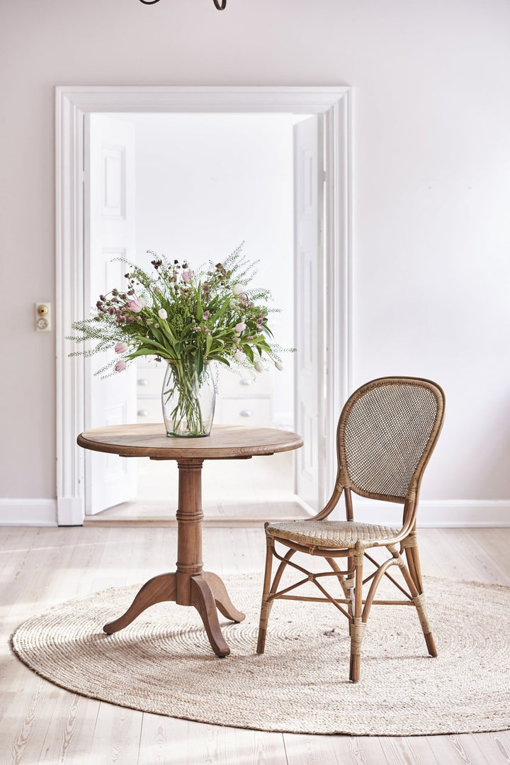 Sofie Side Chair AluRattan - Sika Design - Chairs - White - Navy Blue / White Dots - HORNE