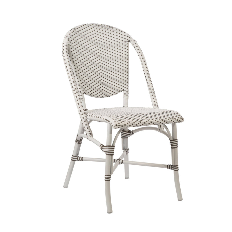 Sofie Side Chair AluRattan - Sika Design - Chairs - White - Navy Blue / White Dots - HORNE