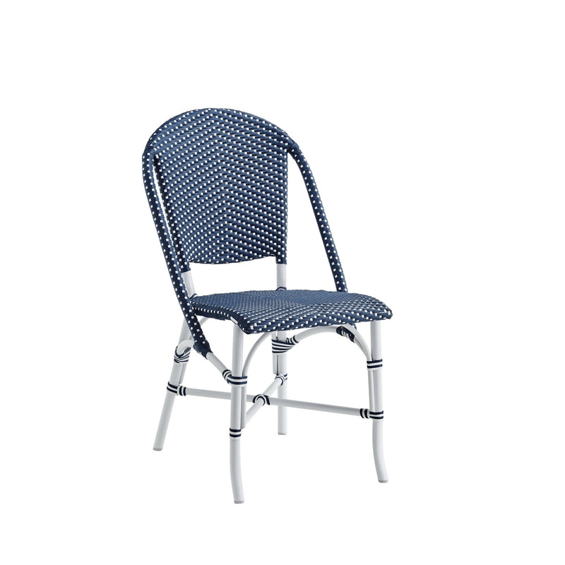 Sofie Side Chair AluRattan - Sika Design - Chairs - White - Navy Blue / White Dots - HORNE