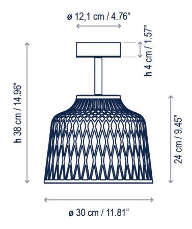 Soft PF/30 Outdoor Ceiling Lamp - Bover - Outdoor Lights - Olive Grey - HORNE