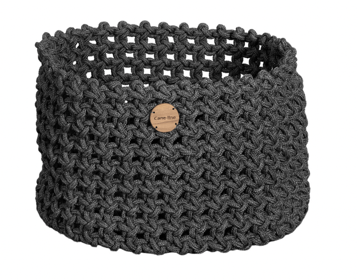 Soft Rope Outdoor Basket - Cane Line - Outdoor Furniture - Large - Dark Grey Weave - HORNE