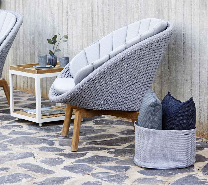 Soft Rope Outdoor Basket - Cane Line - Outdoor Furniture - Large - Dark Grey Weave - HORNE