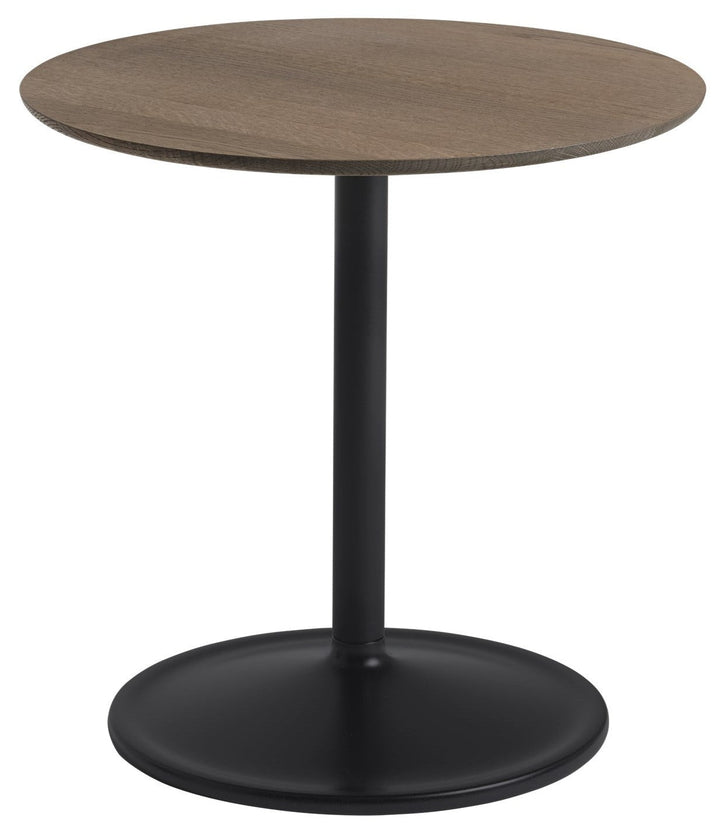 Soft Side Table - Round - Muuto - Bedside Tables - Size 4 - Solid Smoked Oak/Black - HORNE
