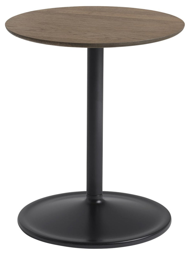 Soft Side Table - Round - Muuto - Bedside Tables - Size 2 - Solid Smoked Oak/Black - HORNE