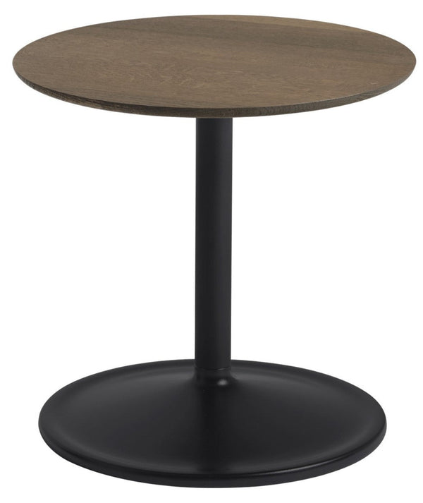 Soft Side Table - Round - Muuto - Bedside Tables - Size 1 - Solid Smoked Oak/Black - HORNE