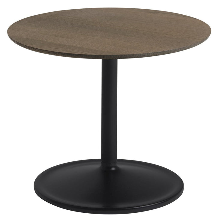 Soft Side Table - Round - Muuto - Bedside Tables - Size 3 - Solid Smoked Oak/Black - HORNE