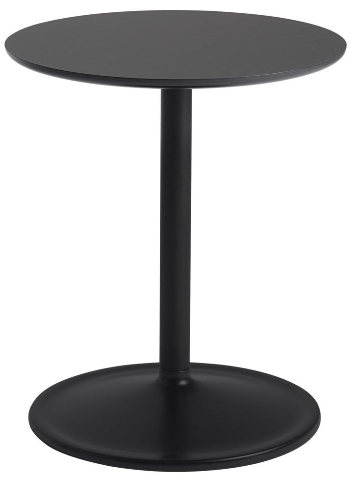 Soft Side Table - Round - Muuto - Bedside Tables - Size 2 - Black Nanolaminate/Black - HORNE