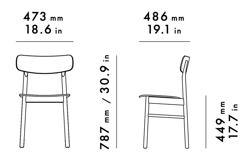 woud Soma Dining Chair - Woud - Chairs - Black Painted Ash - HORNE