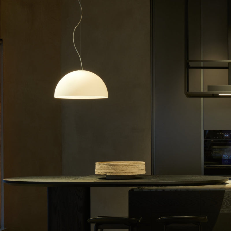 Sonora PMMA Pendant - Oluce - Pendants - Small - Opaline - HORNE