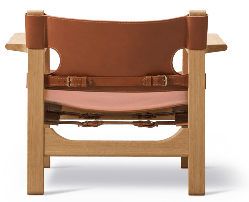 Spanish Chair - Fredericia - Chairs - Natural Saddle Leather/Soaped Oak - HORNE