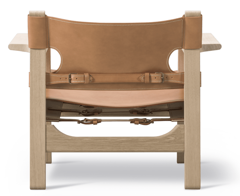 Spanish Chair - Fredericia - Chairs - Natural Saddle Leather/Soaped Oak - HORNE