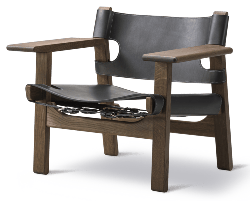 Spanish Chair - Fredericia - Chairs - Natural Saddle Leather/Soaped Oak - HORNE