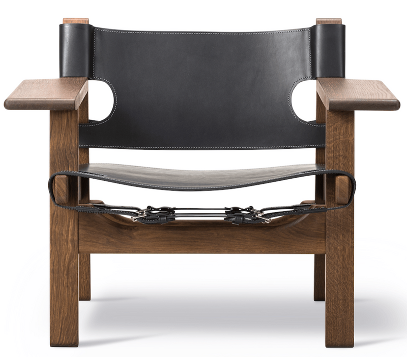 Spanish Chair - Fredericia - Chairs - Natural Saddle Leather/Soaped Oak - HORNE