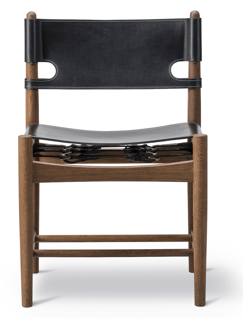 Spanish Dining Chair - Fredericia - Chairs - Cognac Leather/Soaped Oak - HORNE