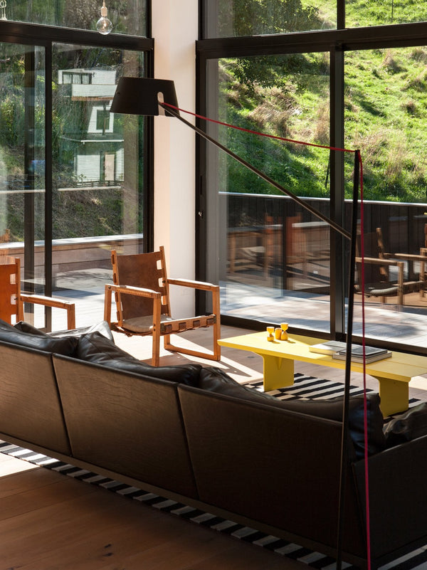 Spar Floor Lamp - Resident - Floor Lamps - Black with Red Cable - HORNE