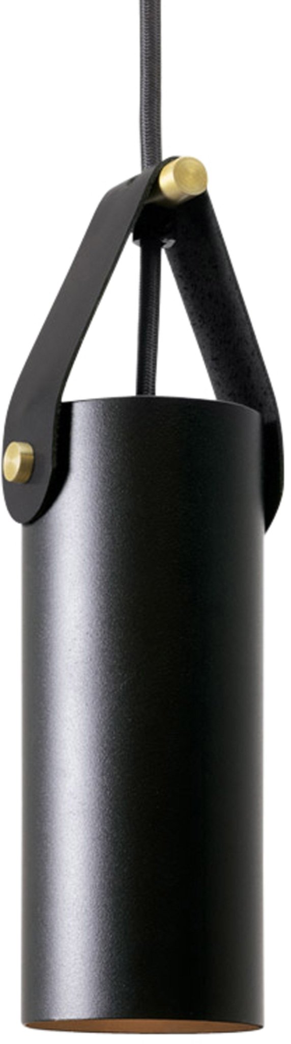 Spero Pendant - Cerno - Pendants - Black with Black Leather - No Bulb Included - E26 Medium Base Socket - HORNE