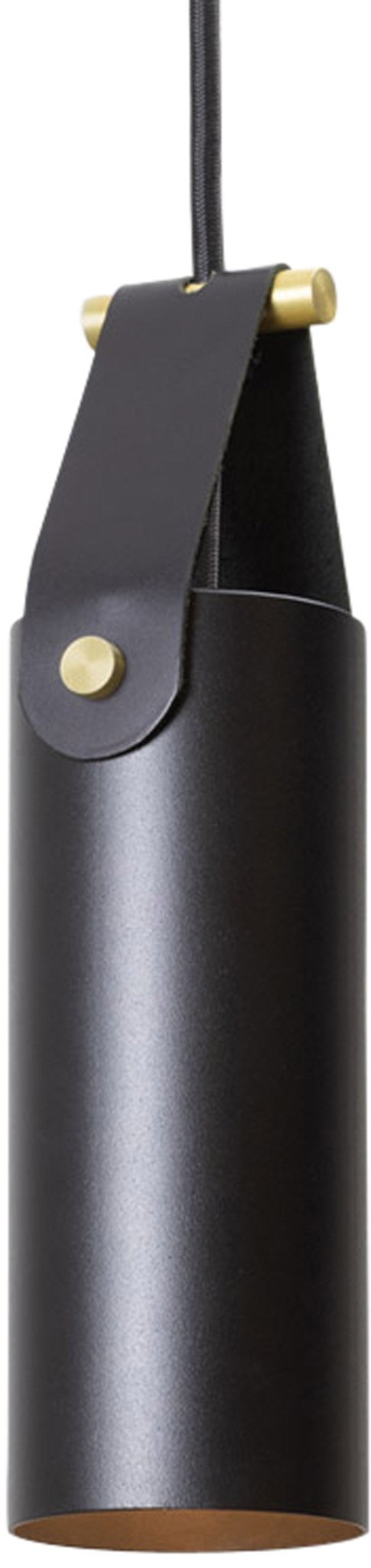 Spero Pendant - Cerno - Pendants - Black with Black Leather - No Bulb Included - E26 Medium Base Socket - HORNE