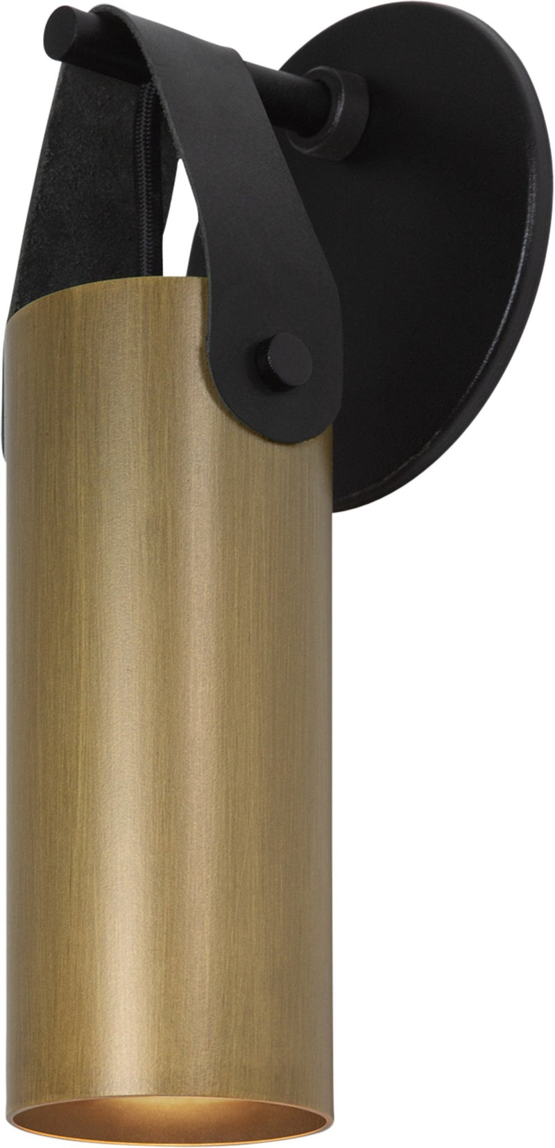 Spero Wall Sconce - Cerno - Pendants - Black with Black Leather - No Bulb Included - E26 Medium Base Socket - HORNE