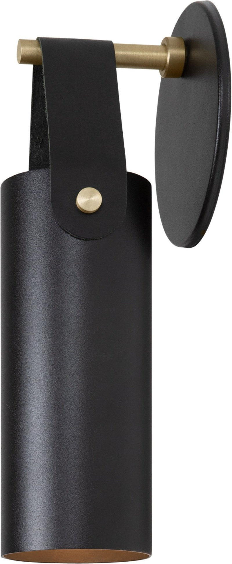 Spero Wall Sconce - Cerno - Pendants - Black with Black Leather - No Bulb Included - E26 Medium Base Socket - HORNE