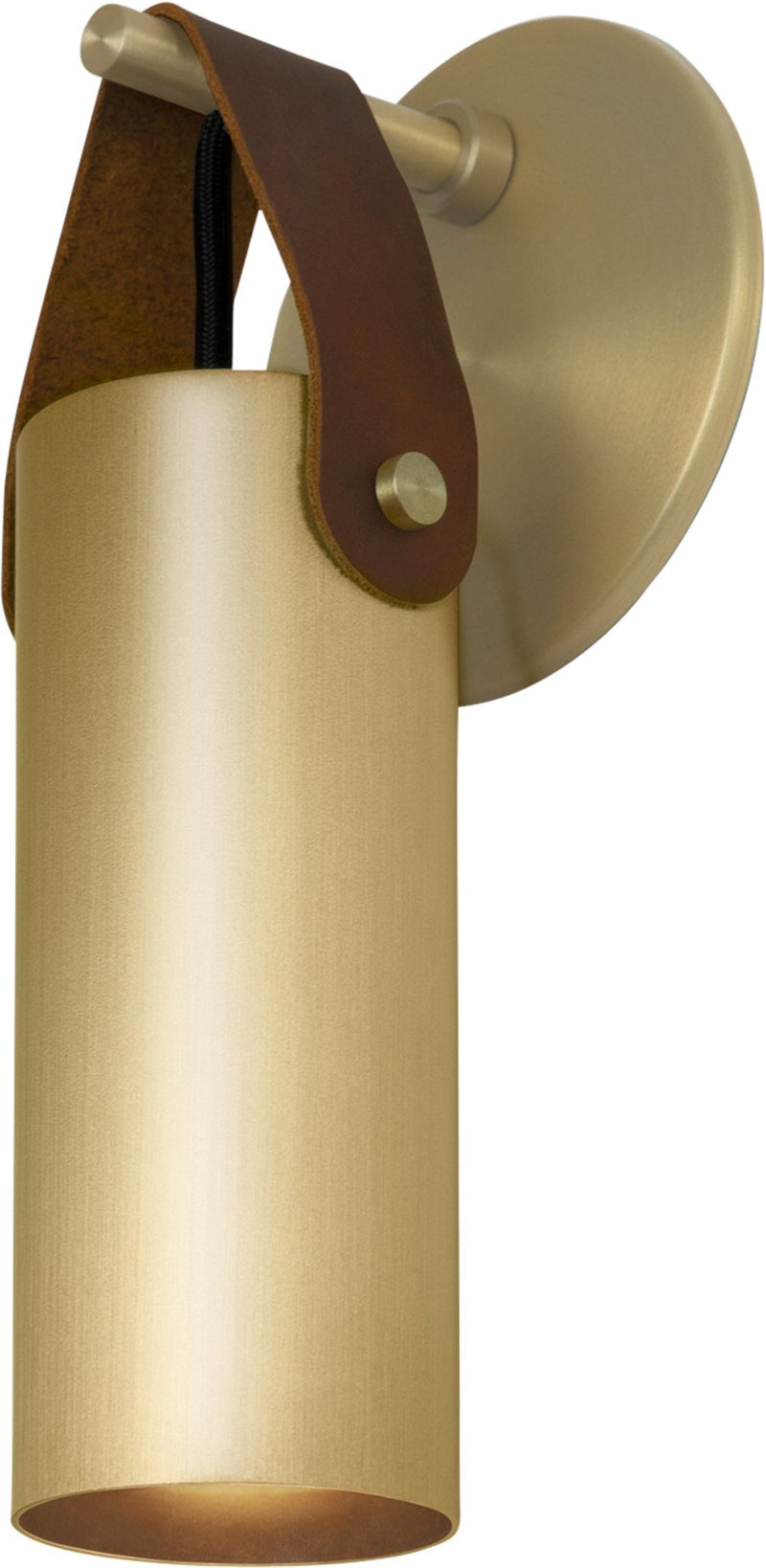 Spero Wall Sconce - Cerno - Pendants - Black with Black Leather - No Bulb Included - E26 Medium Base Socket - HORNE