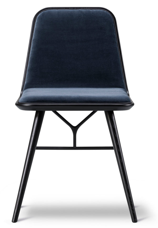 Spine Wood Base Chair - Black Lacquered Oak - Fredericia - Chairs - Harald 182 - HORNE