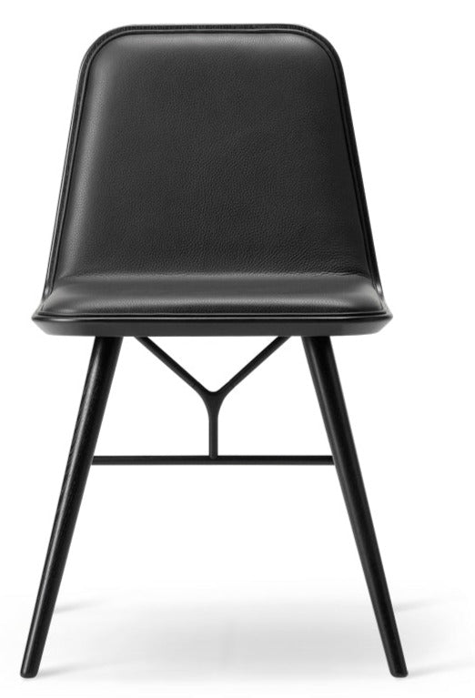 Spine Wood Base Chair - Black Lacquered Oak - Fredericia - Chairs - Harald 182 - HORNE