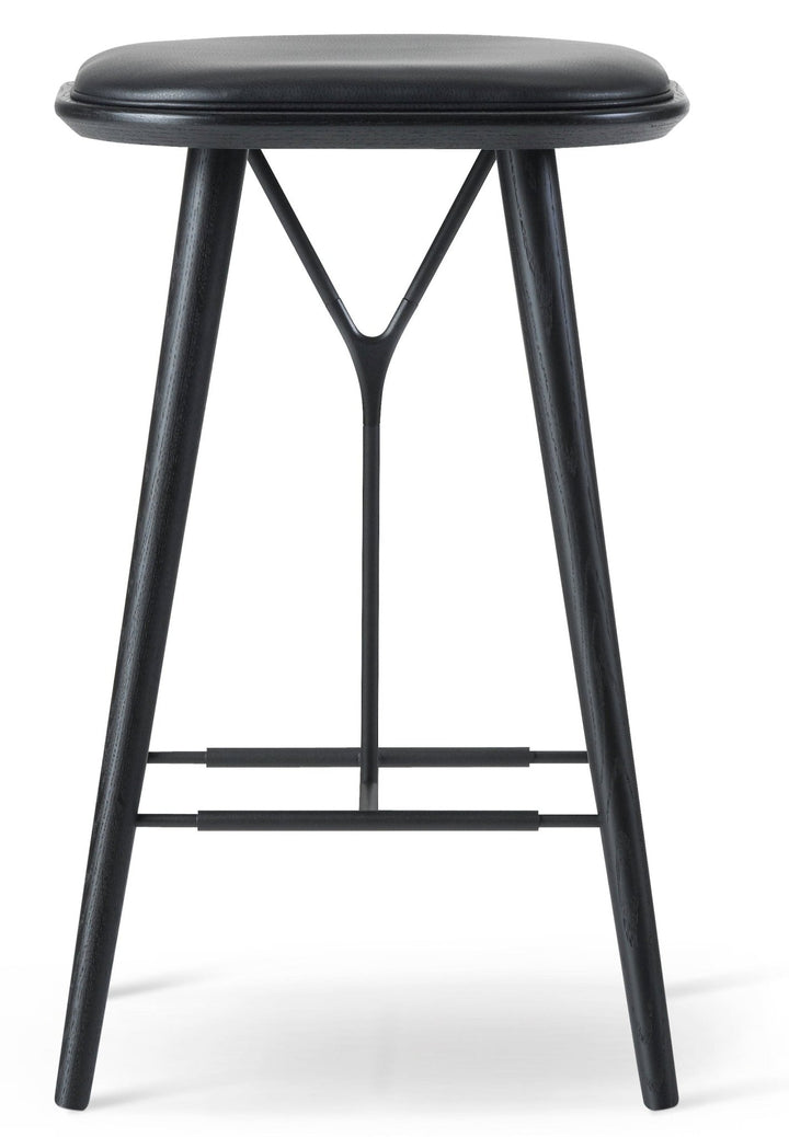 Spine Wood Base Stool - Black Lacquered Oak - Fredericia - Stools + Benches + Ottomans - Counter Height - Primo 88 - HORNE
