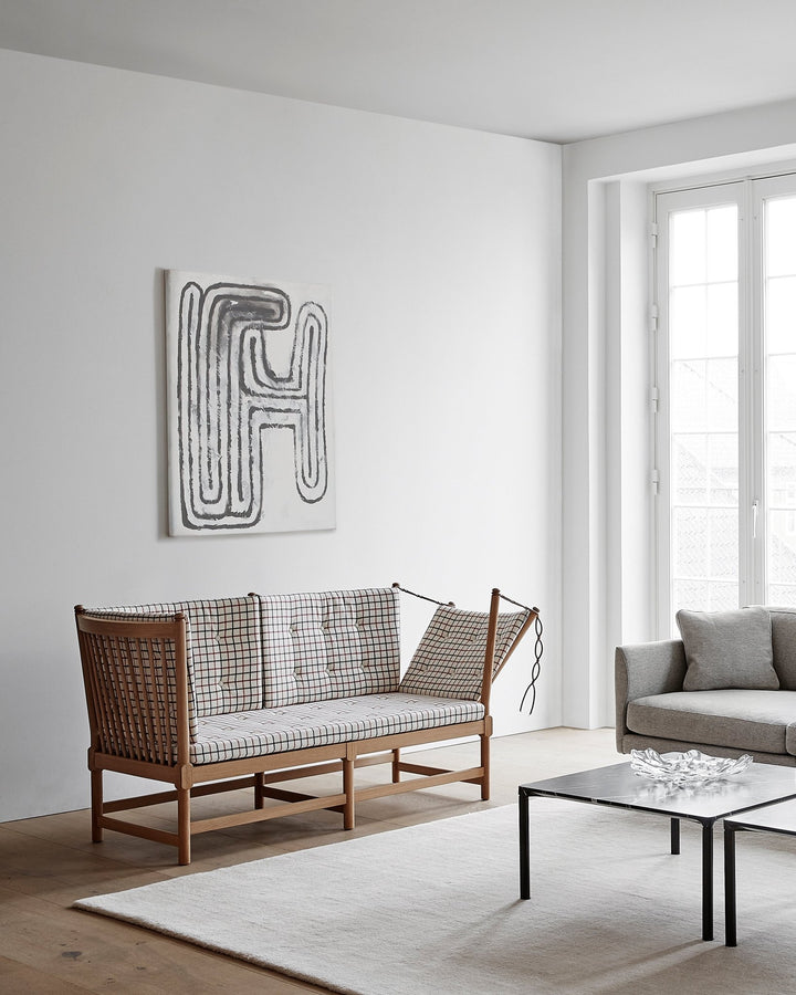 Spoke - Back Sofa - Soap Treated Oak - Fredericia - Sofas - Natural Linen - HORNE