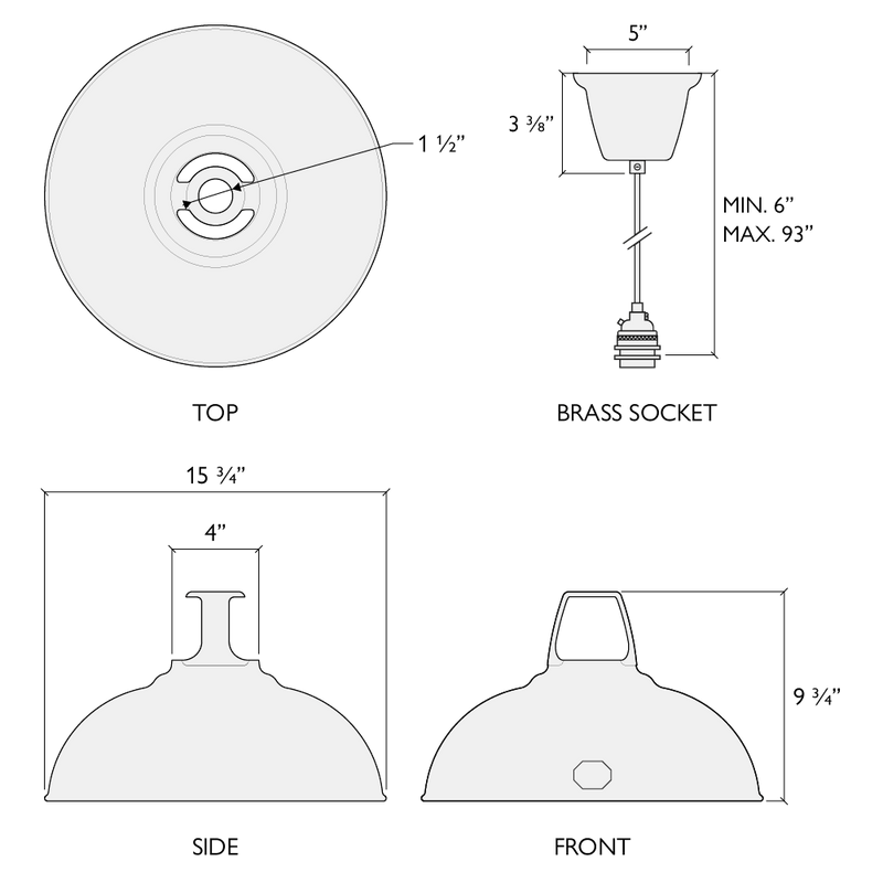 Standard Original Pendant - Coolicon - Pendants - Small - Jet Black - HORNE