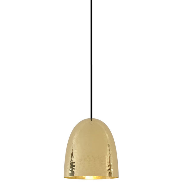 Stanley 1 Brass Pendant - Hammered Finish