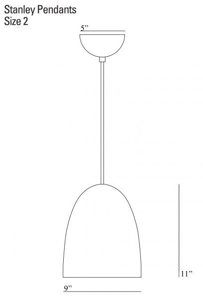 Stanley 2 Brass Pendant - Original BTC - Pendants - HORNE